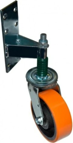 Колесная опора большегрузная MFK-TORG 160 мм для гаражных ворот,с пружиной,поворот.,полиуретан. [N6660-GW01-OPCI]