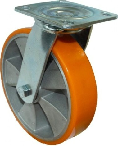 Колесная опора большегрузная MFK-TORG 4123100 полиуретан, поворотное алюминиевый обод 100 мм Колесная опора большегрузная MFK-TORG 4123100 полиуретан, поворотное алюминиевый обод 100 мм