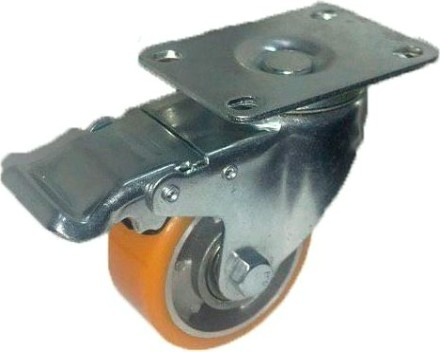 Колесная опора большегрузная MFK-TORG 4324075 AL полиуретан, поворотное с тормозом 75 мм Колесная опора большегрузная MFK-TORG 4324075 AL полиуретан, поворотное с тормозом 75 мм
