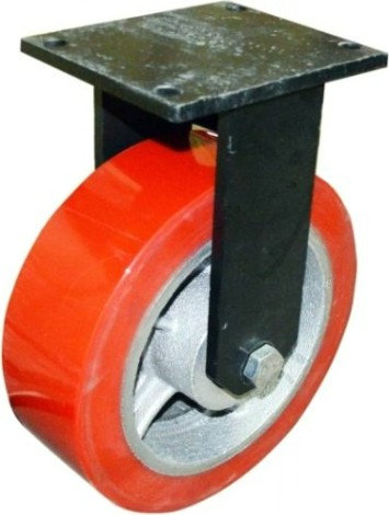 Колесная опора большегрузная MFK-TORG 8812-01 полиуретан, поворотное 300 мм черный кронштейн [1043300]