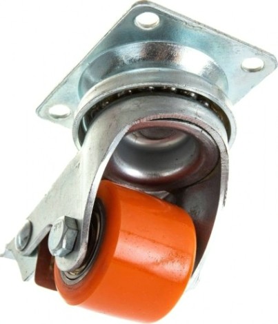 Колесная опора большегрузная MFK-TORG 903 035 TB полиуретан., поворот., с тормозом, 35мм [1044035]