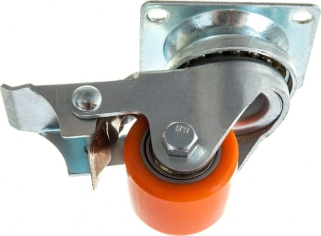 Колесная опора большегрузная MFK-TORG 903 035 TB полиуретан., поворот., с тормозом, 35мм [1044035]