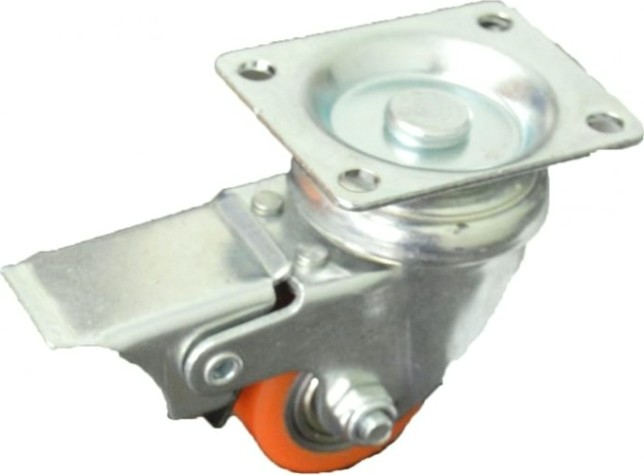 Колесная опора большегрузная MFK-TORG 903035Т полиуретан, поворот., с тормозом, 35мм [1045035]