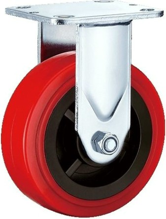 Колесная опора большегрузная MFK-TORG FCpn55 полиуретан, обод нейлон, неповорот., 125мм [62021125]