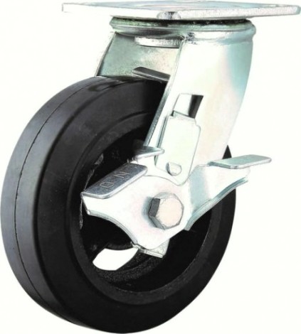 Колесная опора большегрузная MFK-TORG SCDB85 обрезиненное поворотное с тормозом 250 мм [1084250]