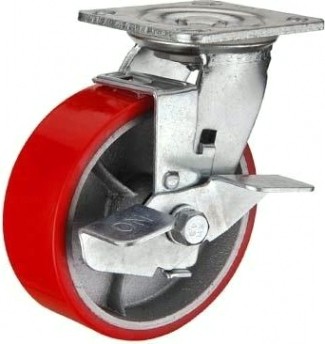 Колесная опора большегрузная MFK-TORG SCPB55 полиуретан, поворотное с тормозом 125 мм [1044125]