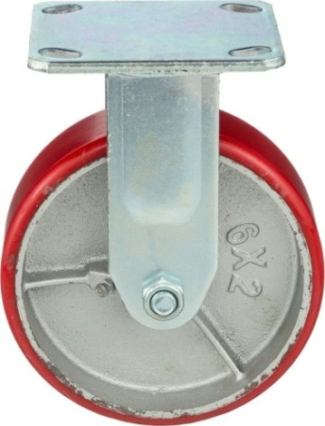 Колесная опора большегрузная СТЕЛЛА-ТЕХНИК 1041-152 полиуретановая неповоротная, 152 мм, 360 кг