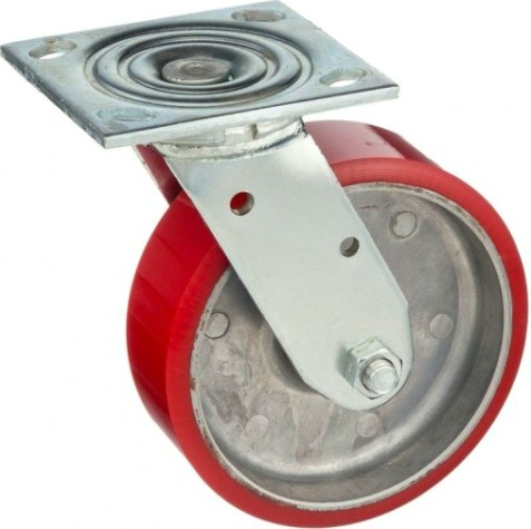 Колесная опора большегрузная СТЕЛЛА-ТЕХНИК 1043-152 полиуретановая поворотная, 152 мм, 360 кг