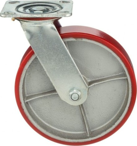 Колесная опора большегрузная СТЕЛЛА-ТЕХНИК 1043-200 полиуретановая поворотная, 200 мм, 460 кг