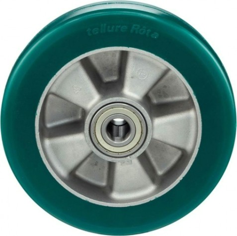 Колесная опора большегрузная TELLURE ROTA 622106 под ось, 200 мм, 700 кг, полиуретан tr-roll