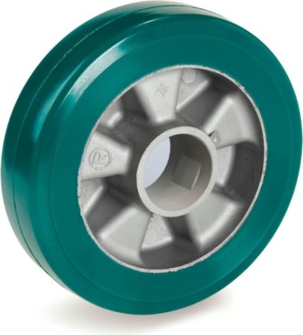 Колесная опора большегрузная TELLURE ROTA 624106 под ось, 200 мм, 700 кг, полиуретан tr-roll