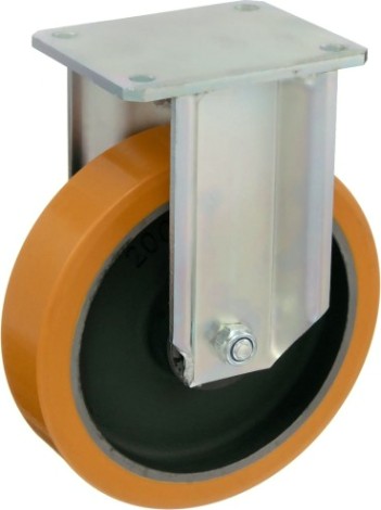 Колесная опора большегрузная TELLURE ROTA 648856 неповоротная, 200 мм, 1000 кг