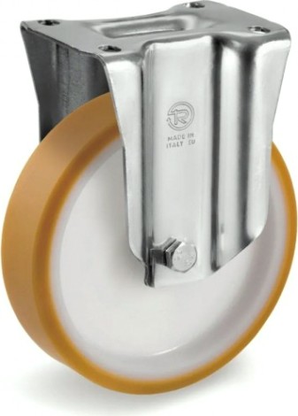 Колесная опора большегрузная TELLURE ROTA 665806 неповоротная, 200 мм, 500 кг