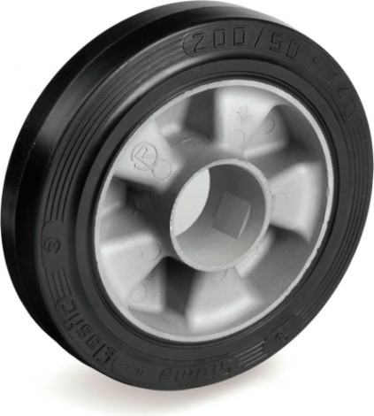 Колесная опора большегрузная TELLURE ROTA 723106 под ось, 200 мм, 500 кг