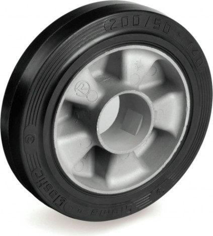 Колесная опора большегрузная TELLURE ROTA 723108 под ось, 250 мм, 500 кг