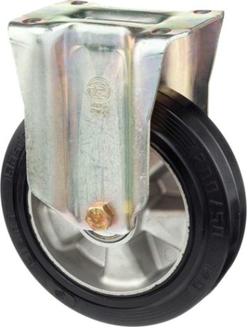 Колесная опора большегрузная TELLURE ROTA 728516 неповоротная, 200 мм, 500 кг