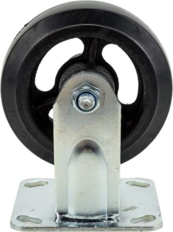 Колесная опора большегрузная TOR FCd 54 чугунное 125 мм (неповорот., площадка, черн. рез., [1003234]