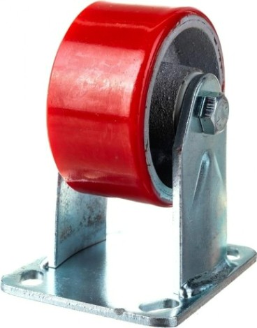 Колесная опора большегрузная TOR FCp 46 полиуретан 100 мм (неповорот., площадка, роликопод [1003217]