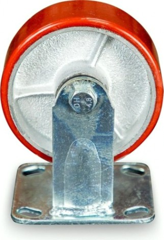 Колесная опора большегрузная TOR FCp 54 полиуретан 125 мм (неповорот., площадка, роликопод [1003219]