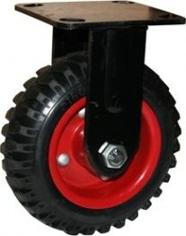 Колесная опора LONGWAY FC 90 неповоротная, литая резина, протектор, D-160 мм [01120130]