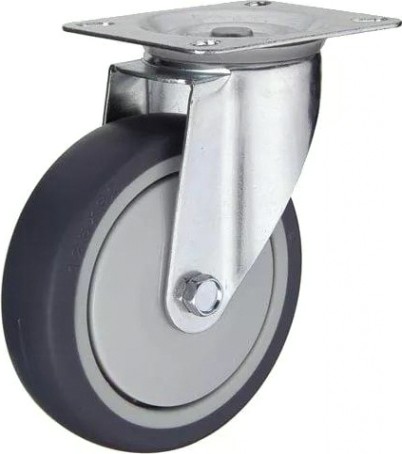 Колесная опора LONGWAY SCk 55 поворотная, термопластическая резина, D-125 мм Колесная опора LONGWAY SCk 55 поворотная, термопластическая резина, D-125 мм