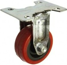 Колесная опора мебельная LONGWAY FCr 25 неповоротная, полиуретан, D-50 мм [01230100]