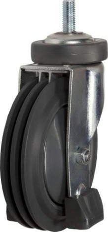 Колесная опора мебельная LONGWAY SCtk125-3Elev поворотная, полиуретан, болт 12 мм, 3 реборды Колесная опора мебельная LONGWAY SCtk125-3Elev поворотная, полиуретан, болт 12 мм, 3 реборды