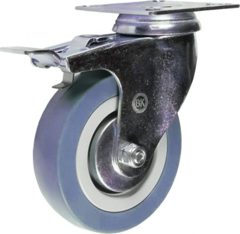 Колесная опора мебельная TOR SCvb 25 синее 50 мм (площ., тормоз, поливинилхлорид, полип [1027149]