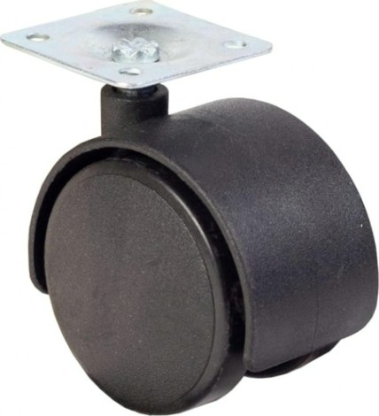 Колесная опора мебельная TOR TWP 50 черное, площадка, д. 50 мм [1027269]