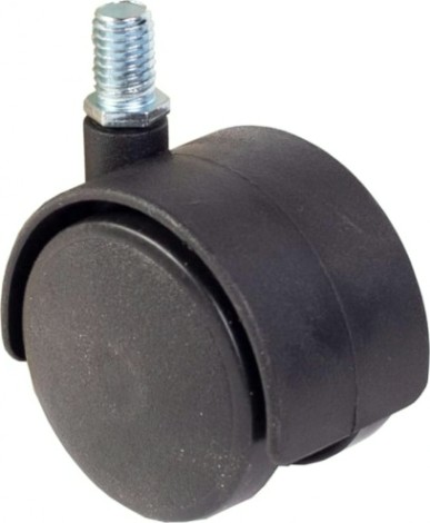 Колесная опора мебельная TOR TWT 50 черное, болтовое крепление, д. 50 мм [1027283]