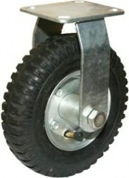 Колесная опора пневматическая LONGWAY PRF80 неповоротная, платформенное крепление [01140230]