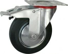 Колесная опора промышленная LONGWAY SCb 93 поворотная с тормозом, D-75 мм [01210490]