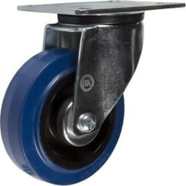 Колесная опора промышленная LONGWAY SCL 93 поворотная, синяя резина, D-75 мм [01210630]