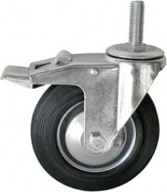 Колесная опора промышленная LONGWAY SCtb 63 поворотная с тормозом, болт 16 мм, D-160 мм [01210750]