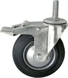 Колесная опора промышленная LONGWAY SCtb 93 поворотная с тормозом, болт 12 мм, D-75 мм [01210930]