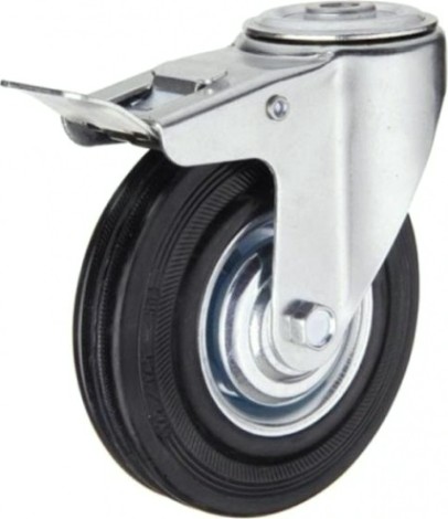 Колесная опора промышленная MFK-TORG 207-85 поворотная болт М12 с тормозом 85 мм [4005085]