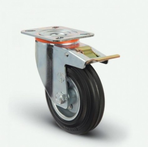 Колесная опора промышленная MFK-TORG EM01-SMR-150-F поворотная с тормозом 150 мм Колесная опора промышленная MFK-TORG EM01-SMR-150-F поворотная с тормозом 150 мм