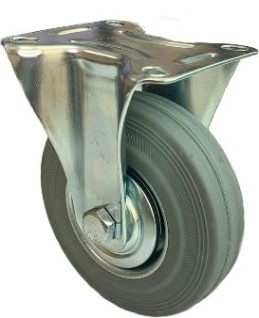 Колесная опора промышленная MFK-TORG FC63 неповоротная 160 мм серая резина [6052160]