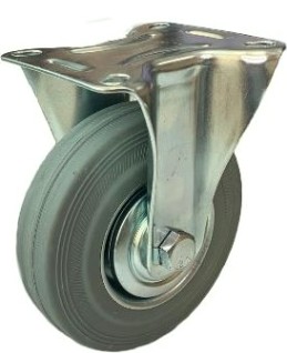 Колесная опора промышленная MFK-TORG FC93 неповоротная 85 мм серая резина [4002085]