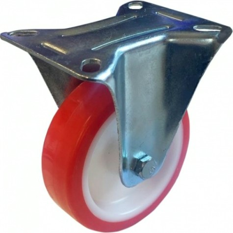 Колесная опора промышленная MFK-TORG FNP52 полиуретан, обод нейлоновый, неповорот., 125мм [52021125]