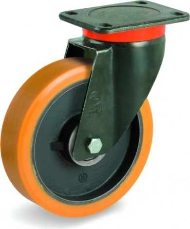 Колесная опора промышленная TELLURE ROTA 647 866 поворотная, диаметр 200мм [647866]