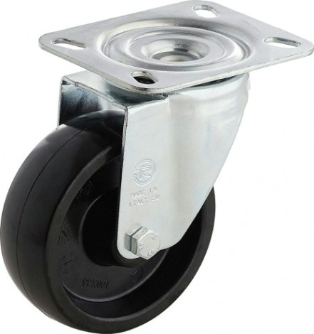 Колесная опора промышленная TELLURE ROTA 677 314 термостойкое поворотное, диаметр 150мм [677314]