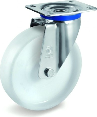 Колесная опора промышленная TELLURE ROTA 684 206 поворотная, диаметр 200мм, грузоподъемность 500кг, [684206]