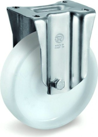 Колесная опора промышленная TELLURE ROTA 685 100 неповоротная, диаметр 65мм, грузоподъемность 120кг [685100]