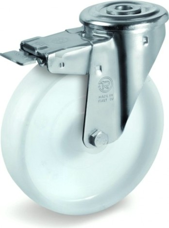 Колесная опора промышленная TELLURE ROTA 686 703 поворотная с тормозом, диаметр 125мм, [686703]