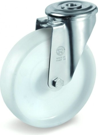 Колесная опора промышленная TELLURE ROTA 687 701 поворотная, диаметр 80мм, грузоподъемность 180кг, [687701]