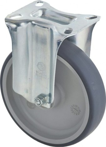 Колесная опора промышленная TELLURE ROTA 715 711 неповоротная, диаметр 150мм, грузоподъемность 180к [715711]