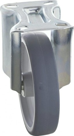 Колесная опора промышленная TELLURE ROTA 715 904 неповоротная, диаметр 150мм, грузоподъемность 140к [715904]