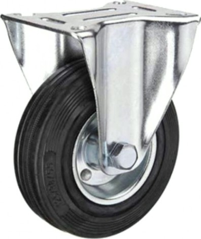 Колесная опора промышленная TOR FC 63 160 мм (площадка, неповоротн., черн. рез., роликоп [1001773]