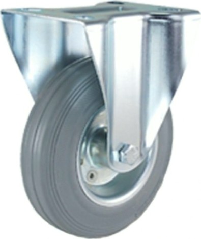 Колесная опора промышленная TOR FC 63 f 160 мм (площадка, неповоротн., серая рез., роликоп [1027209]